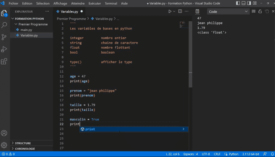 Python : Les Fondamentaux - Apprenez à Programmer