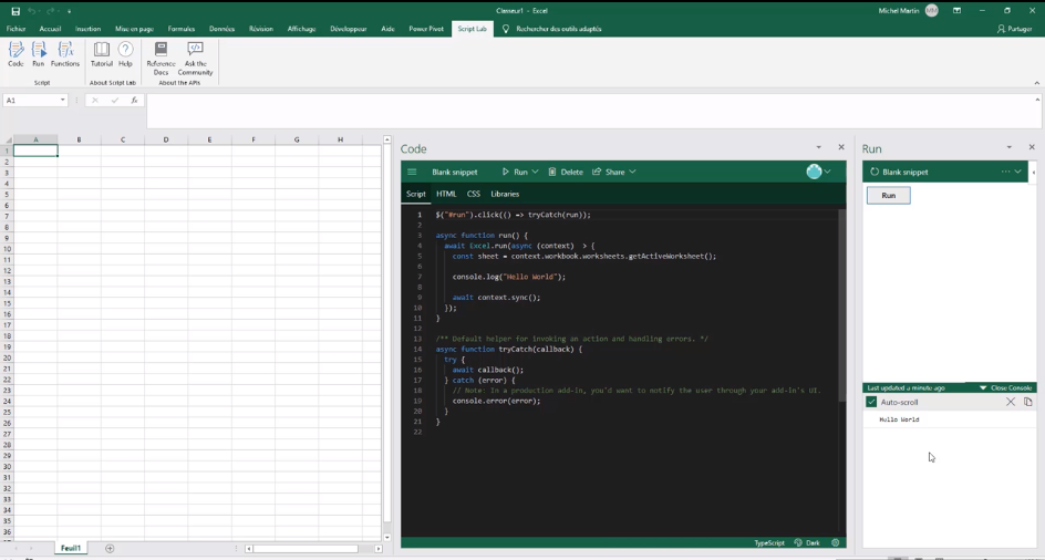 Formation Javascript et Excel : Manipuler les API Excel 365, 2016 et ...